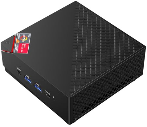 ACEMAGICIAN AM06PRO Mini PC, AMD Ryzen 7 7730U (8C/16T, hasta 4,5 GHz), Mini Ordenadores de sobremesa 32GB RAM DDR4 512GB M.2 2280 SSD, Doble Ethernet/WiFi 6/para Oficina, Ordenador Pequeño