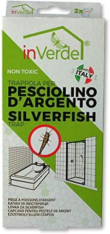 NUISIPRO Silverfish Monitor Trap per Insetti - 2X trappole collanti per Pesciolini d'Argento …
