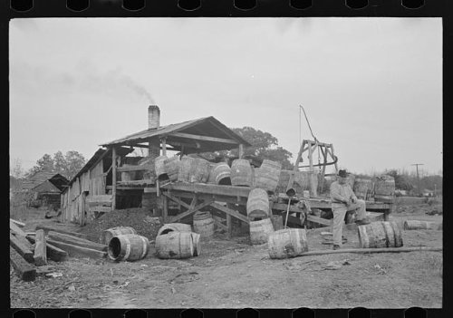 HistoricalFindings Photo: Turpentine Still,State Line,Mississippi,MS,Farm Security Administration,FSA