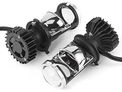 Yuecoom Faros delanteros LED para coche, H4 20000LM 90W Bombilla para faros delanteros IP65 Kit de conversión de haz alto y bajo con lente de mini proyector(12V)
