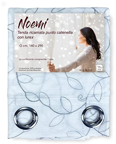 Tex family Tenda tendaggio CONFEZIONATA tendone camera Cm. 140x290 (Noemi grigio)