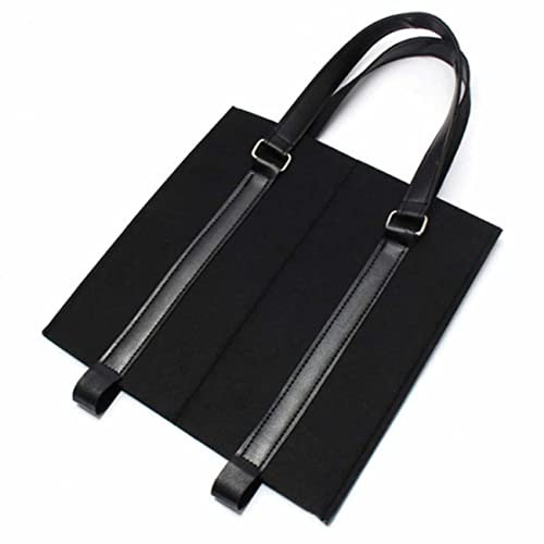 Eidoct Wine Tote Bags with Handles - 2 Bottle Carrier, Felt Bottle Gift Storage for Christmas, Birthday, Party Gift Retail Merchandise (Black)