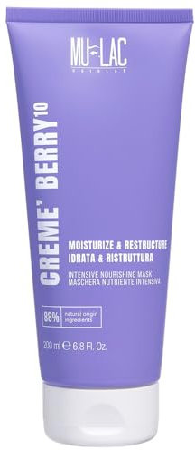 MULAC | CREME'BERRY10 - Maschera Capelli Nutriente Intensiva, Idrata e Ristruttura, per Capelli Aridi e Fragili, 250ml