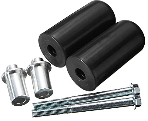 Frame Slider,10mm Universal Large Motorcycle Frame Slider Crash Protection For Yamaha Suzuki Honda(2ps) (Black)