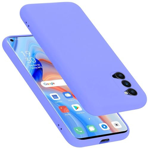 Cadorabo Hülle kompatibel mit Oppo Reno4 PRO Hülle Silikon Handyhülle für Reno4 PRO Case aus flüssigem Silikon- Kratzfeste und stoßfeste dünne TPU Schutzhülle - Liquid HELL LILA