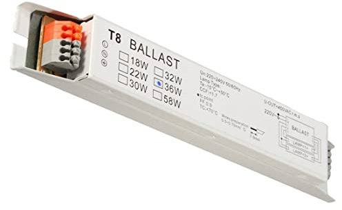 Electronic Ballast T8 Electronic Ballast Fluorescent Tube,2x36W Wide Voltage Fluorescent Light Instant Start Energy Saving Lamp Ballast