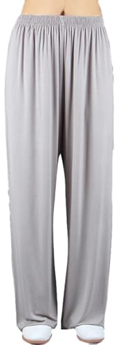 LYZXYZAI Tai Chi Pants Women Cotton Linen Kung Fu Wing Chun Training Pants Martial Arts Taichi Wushu Casual Harem Trousers Yoga Lantern Pant Martial Arts Morning Exercise Sweatpants,005,S