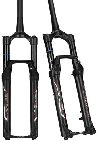 MEROCA DNM RC-34 27.5/29 Inch Mountain Bike Front Fork Travel 140mm MTB Air Suspension Fork Bike Suspension Forks, 1-1/8''-1.5'', 15x110mm Axle (29 inch)
