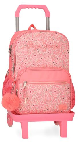 Pepe Jeans Nahid Mochila Escolar, Rosa, 30x40x12 cms