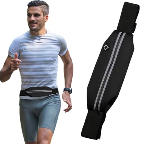 AIYVELU Laufgürtel für Handy, lauftasche jogging- wasserdichte Lauftasche, Sportgürtel Hüfttasche, laufgürtel handy, Laufgurt mit Bauchtasche & Verstellbarem Gummiband