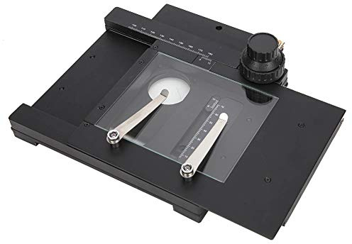 Aluminum Alloy Microscope XY Moving Stage High Sturdy Suitable for Stereo Microscope, Ball Guide, XY Axle Can Move Continuously, is Simple, KP - 302, Aluminum Alloy Microscope