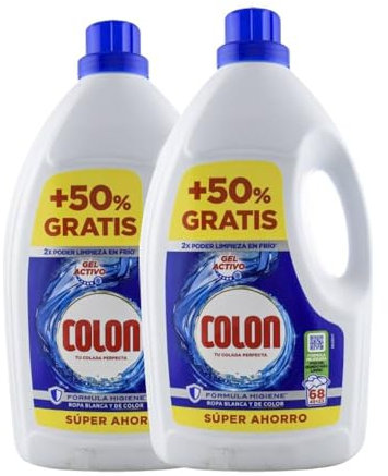 Colon Gel Activo Detergente para la lavadora, 68 lavados