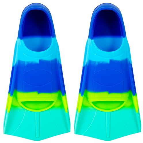 YOTAN Schwimmflossen Kinder | 100% Silikon Kurzflossen | Training Flossen | leichte Kurze Trainingsflossen | Trainingsschwimmflossen für Training im Schwimmen für Kinder Mädchen Jungen Anfänger