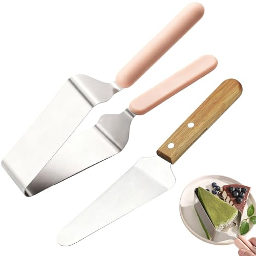 GZhaimai 2 tagliaporta in acciaio inox, taglierina regolabile e pala triangolare per pizza per matrimoni, feste, cucina