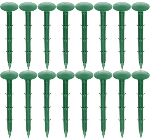 TOYANDONA Estacas de Plástico para Jardín 16 Cm 150 Unidades para Carpas Invernadero Césped Exterior Fijación Resistente y Reutilizable