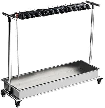 Chariot de Nettoyage sur roulettes, Organisateur Mobile pour la Maison, la buanderie, Le Garage et Le Jardin, Support de vadrouille monté au Sol,