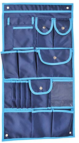 cartrend Caravan Hängetasche für Wohnwagen, Wohnmobil, Faltwagen, zu Hause, in der Garage, auf dem Boot, Hänge-Organizer mit 17 Fächern, Maße 39 cm x 74 cm