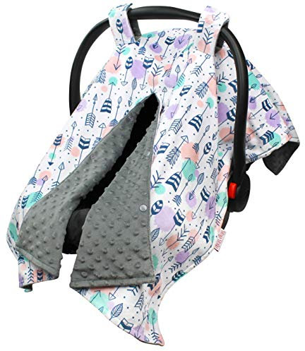 Babyschalen-Baldachin – marineblaue Pfeile auf Weiß