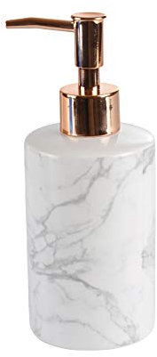 Douceur d'Intérieur Dispensador de jabón (0) 7 x 18,5 cm de cerámica Impresa mármol, 90% Arcilla, 4% Hielo, 6% ABS, Distribuidor Savon