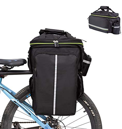 UBORSE 32L Fahrradtasche Gepäckträger 3in1 Fahrradtaschen für Gepäckträger Wasserdicht Fahrrad Gepäckträgertasche Multifunktionale Hinter Gepäcktasche Satteltasche Fahrradpacktasche mit Regenschutz