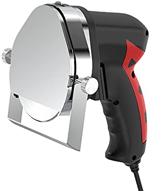 Commercial Turkish Kebab Slicer With 2 Blade 80w Electric Kebab Knife Gyro Shawarma Cutter 60kgs Per Hour (Silver(110V))