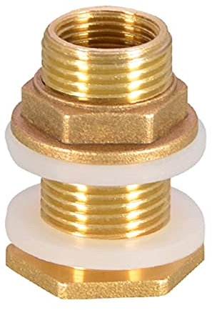 LEZED Regentonnendurchführung Regenschaufelbuchse aus Messing Zisternen Zapfhahn an Fass Wasserhahn Regentonne für Regentonne,Garten Bewässerung 1 ''Zoll