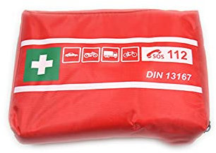 Motorrad Verbandstasche Erste Hilfe Set DIN 13167 Kraftrad Bike Rot