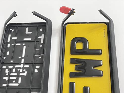 Wurth Car Registration Number Plate Holder UK - Frame Surround with Key for easy open. Rubber Anti-vibration Shock Absorber optional, Caravan, Trailer