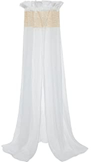 Jollein Dosel Vintage Boho Lace Marfil – Altura 155 cm – con Inserto de Encaje – Baldaquino para habitación Infantil – Marfil, Blanco Crema
