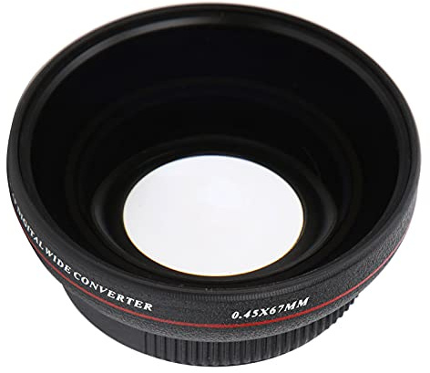 67MM 0.45x Obiettivo per Fotocamera Universale, Teleobiettivo in Metallo Teleobiettivo per Riprese Ravvicinate Obiettivo Grandangolare Aggiuntivo per Fotocamere DSLR/Leggero/Pratico/Adatto