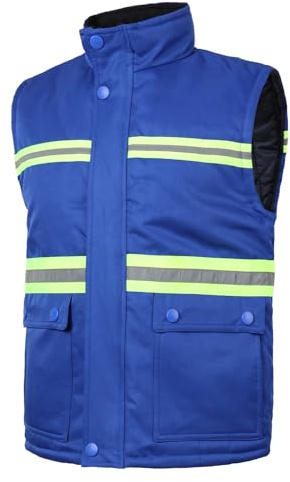Yukirtiq Chaleco de Trabajo Multifuncional para Hombre Chaleco Acolchado Multibolsillos Chaleco Sin Mangas Chaqueta Alta Visibilidad Otoño Invierno Ropa de Trabajo Hombre