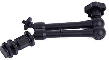 BROLEO Accessoire pour appareil photo, bras magique léger en alliage d'aluminium, cage pour appareil photo pour barre de rail d'affichage Flash