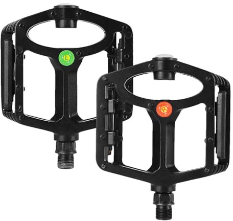 Zuasdvnk Flache Pedale, Fahrradpedale,Leichte Rennradpedale mit LED-Licht | Fahrradpedale mit abgedichteten Lagern, professionelles Fahrradzubehör für elektrische Rennräder