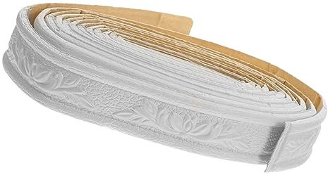 jojofuny Selbstklebende Wandbordüre Zierleisten Für Wände Dekorative Skirting Bordüren Für Wohnzimmer Küche Und Badezimmer Weiße Breite Wandverkleidung