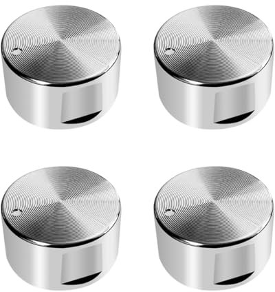 4pcs Perillas de Control 6mm Botones Perillas de Cocina Metal Mandos Cocina Gas, 6 Piezas Botón Giratorio Universal, Pomos para Hornos, para Mayoría las Horno, Cocina, Estufa de Gas