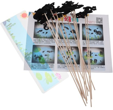 Milisten Multifunctional Diy Shadow Puppets Kit for Preschool Kids, Educational Puppetry Toy Set Storytelling Stickers, Creative Theater Play for Early Learning and Family Interaction