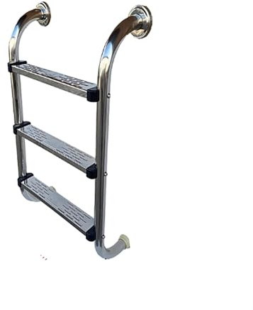 LUOWEIYA Scaletta per Piscina, Gradini Antiscivolo Resistenti, Facili da Installare E Salire, Scale per Piscina Interrata in Acciaio Inossidabile per Piscina Interrata(90cm)