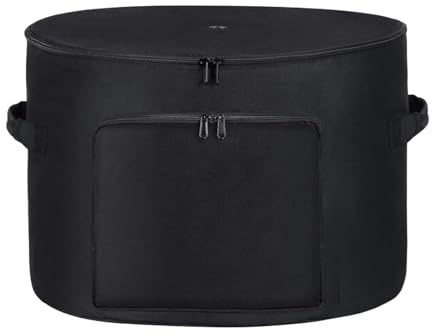 Contenedor de carrete para manguera de jardín, soporte para manguera de gran capacidad de 20 pulgadas, caja de almacenamiento de tela Oxford resistente, organizador portátil para mangueras de jardín