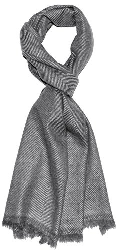 LORENZO CANA herrsjal 100 % kashmir – 30 cm x 180 cm mjuk lätt kashmirsjal kashmirduk vinterhalsduk naturfiber grå naturfiber 7831511
