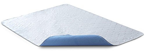 Bedecor 2 Stück Bettunterlage Wasserdicht 70x90 cm Blau Atmungsaktive Absorbierend waschbare Matratzenauflage wiederverwendbar