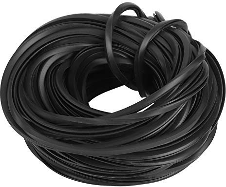 Liukouu Gewächshaus-Gummistreifen, Kabel-Gummidichtung, Gewächshausdichtung für Gewächshaus, Glasabdichtung, Schwarz (18 m)