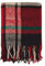 Cozy Blankets Wolldecke | Rot/Schwarz - 100% Wolle aus Neuseeland | Perfekt als Überwurf Decke/Sofadecke | Schurwolle Blanket mit Fransen (170 x 200 cm)
