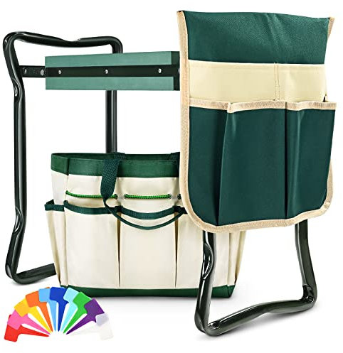 KVR Gartenbank zum Knien und Sitzen, faltbar, Garten-Kniebank und Sitz, strapazierfähig, Gärtner-Geschenkidee für Frauen, Mutter, Oma