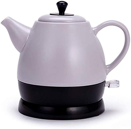 Bouilloires, bouilloire électrique en céramique théière à eau sans fil, théière rétro 1 L, 1350 W eau rapide pour thé, café, soupe, base amovible à l'avoine, mise hors tension automatique,