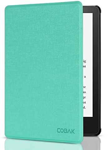 CoBak Fodral för 6,8-tums Kindle Paperwhite 11:e generationen 2021 – Smart fodral med automatisk sömn/veckfunktion, lättviktigt, tunt, PU-läder, grön