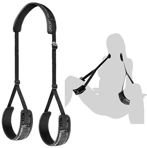 PUTISHU BDSM Sex Bondage Set Legs Restraints Thigh Sling with Adjustable Sex Straps Bondage Rope Restraints Kits Tape with Collar SM Slave Fetish Unisex Adult Bed Restraints for Couples Sex Toy