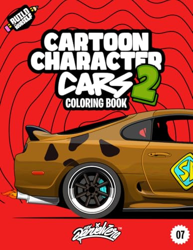 Cartoon Character Cars 2 Coloring Book: Fun automotive adventure with 40 coloring pages for kids & teens Ages 6-18