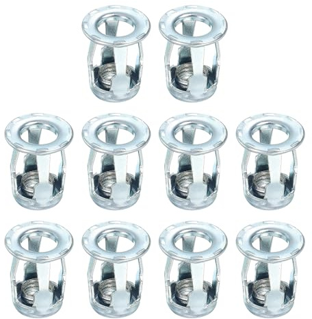 PATIKIL Tornillos De Expansión Tuercas De Pétalo M8, 10 Pcs Tuerca De Gato De Acero Al Carbón Tuerca Remache En Forma De Pétalo Insertos Para Pared Hueca Pared Delgada