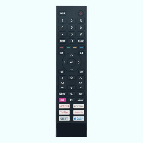 Télécommande vocale de Remplacement ERF3B80, fit for Hisense QLED Smart TV 50E76GQ 65A7GQ 58A7GQ 50A7GQ 55A7GQ 75A7GQ