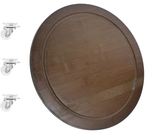 INOOMP Carrello per Piante con Ruote in Legno Trasportatore di Vassoi per Fioriere Base Mobile per Vasi da Supporto per Piante da Ed Esterno